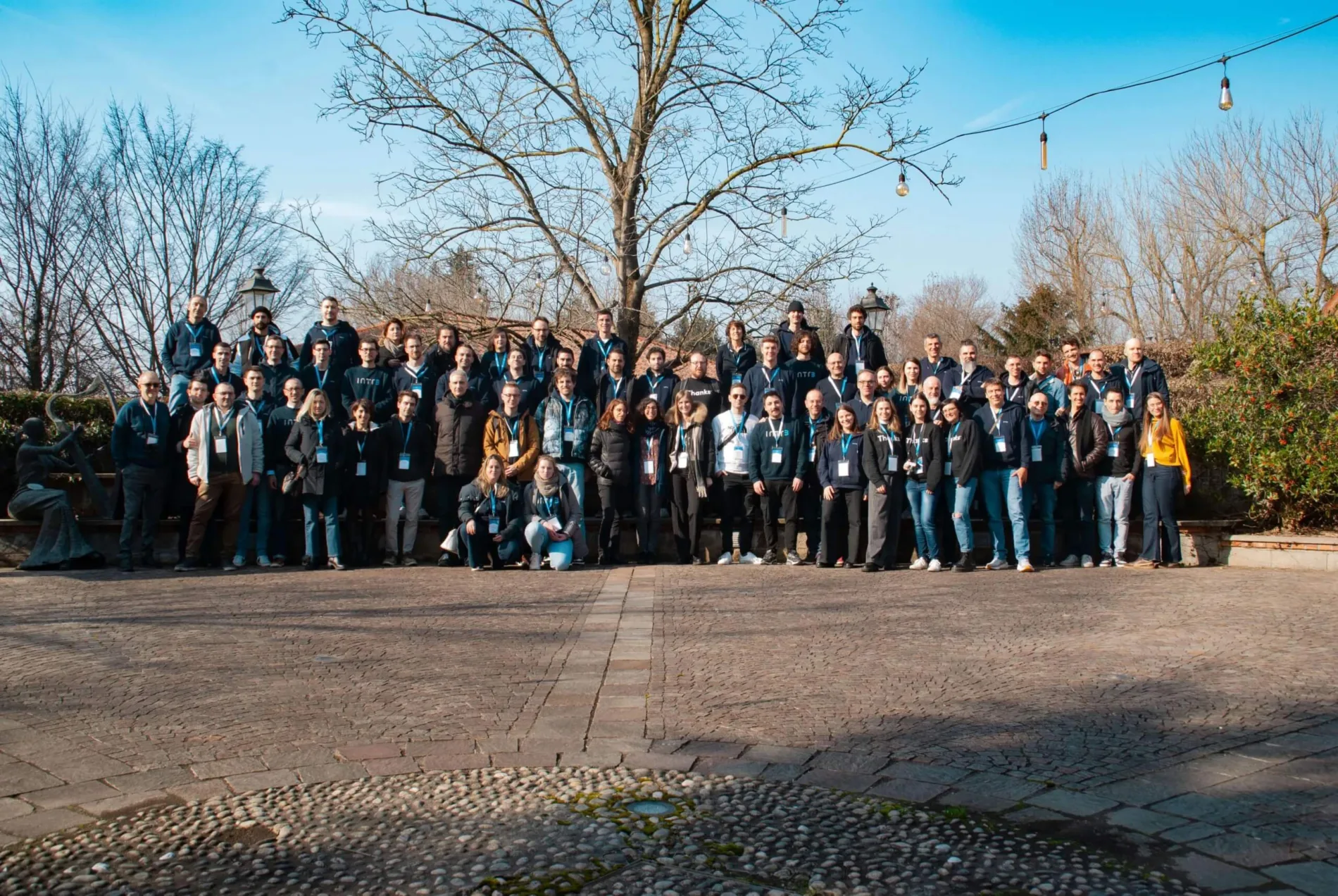Foto di gruppo scattata all'Intré Camp del 21 febbraio 2025 presso La Lodovica a Vimercate.