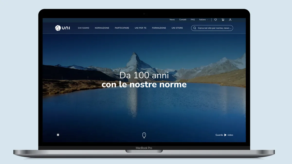 Graphic showing the homepage of the uni.com website